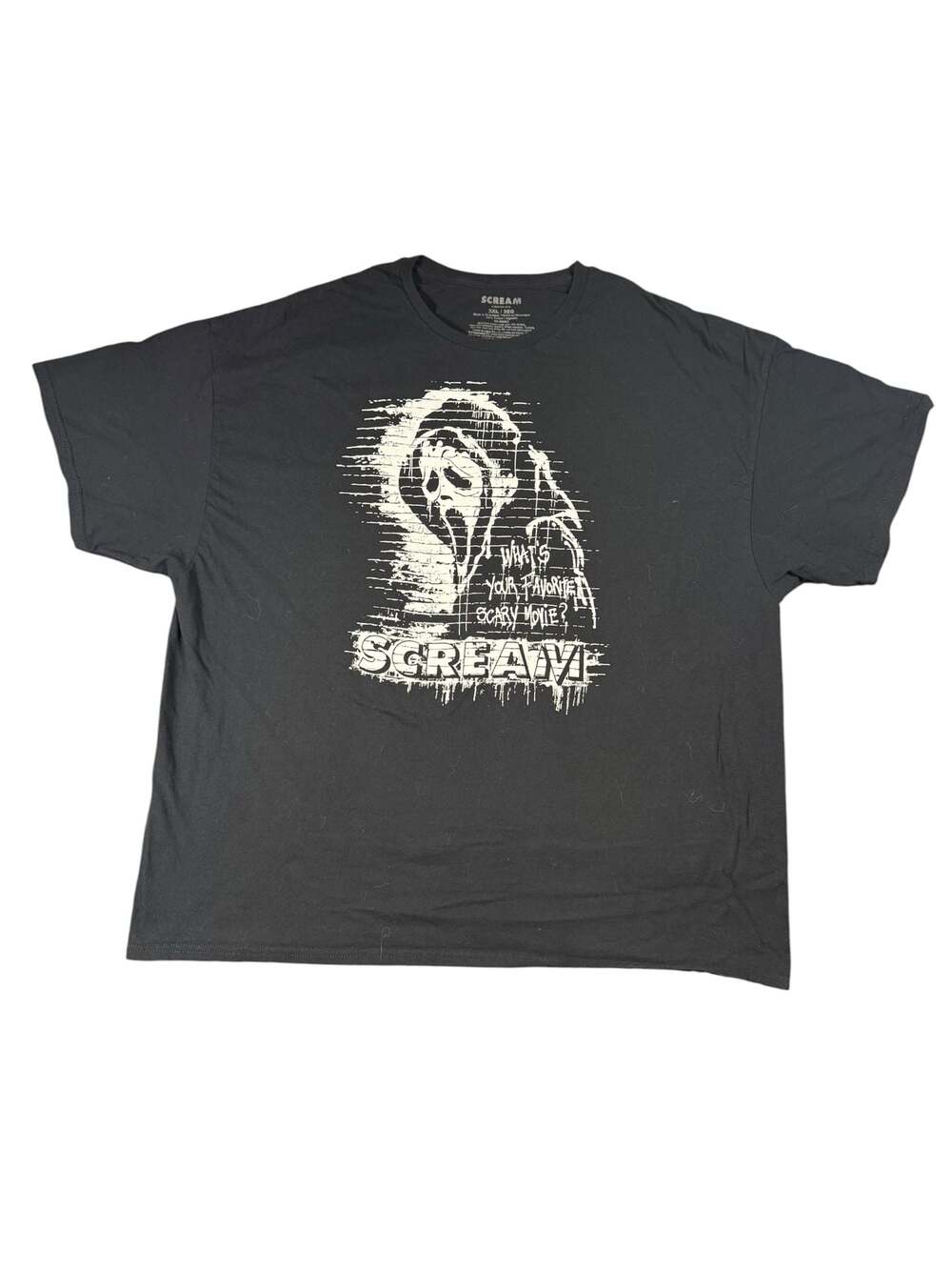 Scream Ghostface What's Your Favorite Scary Movie T-Shirt 3XL